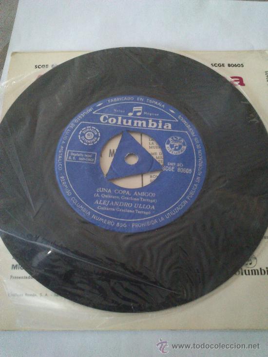 Discos de vinilo: Antiguo Single De Alejandro Ulloa, Del A&ntilde;o 1963. - Foto 4