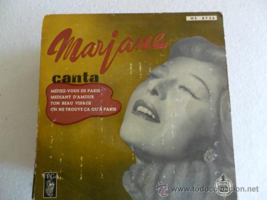 Discos de vinilo: MARJANE - MEFIEZ-VOUS DE PARIS + 3 EP