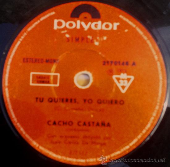 Discos de vinilo: Cuatro sencillos argentinos de Cacho Casta&ntilde;a - Foto 1