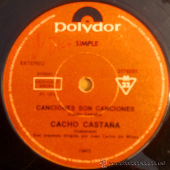 Discos de vinilo: Cuatro sencillos argentinos de Cacho Casta&ntilde;a - Foto 2