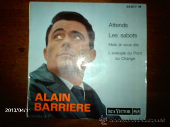 Disques de vinyle: alain barriere  - attends + 3