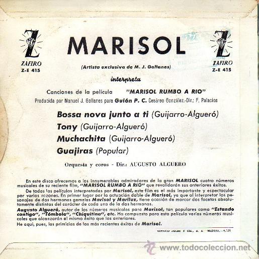Discos de vinilo: Marisol 7 EP Bossa Nova junto a ti +3, spanish edit - Foto 2