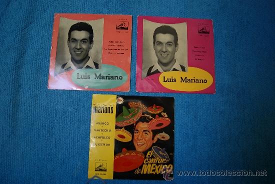 Discos de vinilo: LUIS MARIANO - Lote de tres EPs - Foto 1