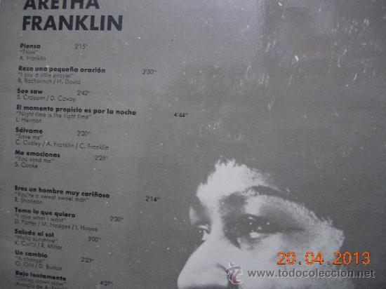 Discos de vinilo: Aretha Franklin LP Ahora - Foto 2