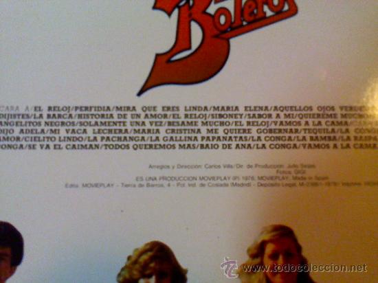 Discos de vinilo: PEQUE&Ntilde;A COMPA&Ntilde;IA. BOLEROS. - Foto 2