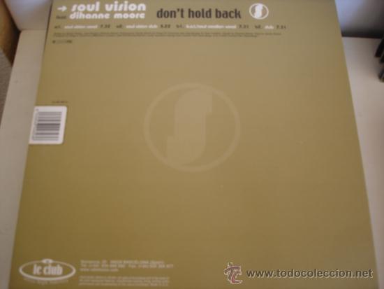 Discos de vinilo: SOUL VISION feat. DIHANNE MOORE   DON&acute;T HOLD BACK - Foto 2
