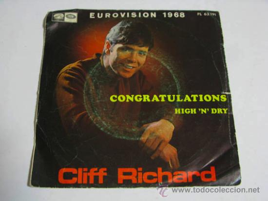 Discos de vinilo: Single CLIFF RICHARD, Congratulations. - Foto 1