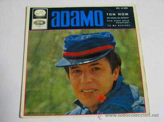 Discos de vinilo: Single ADAMO, Ton nom. - Foto 1