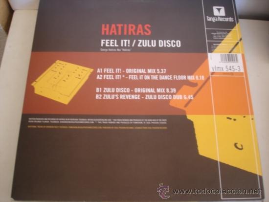 Discos de vinilo: HATIRAS  FEEL IT! / ZULU DISCO   MAXI SINGLE - Foto 2