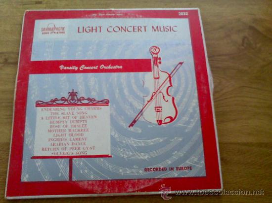 Dischi in vinile: LIGHT CONCERT MUSIC. VARSITY CONCERT ORCHESTRA.. MADE IN USA.