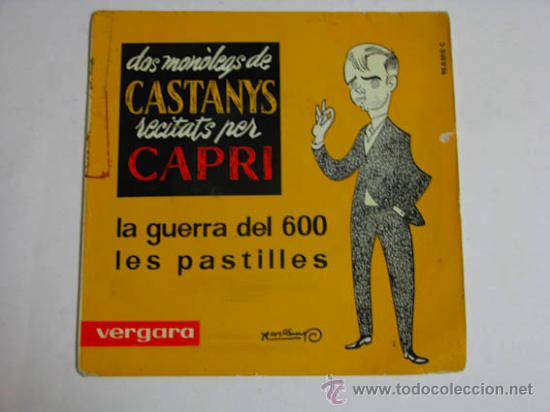 Discos de vinilo: Single CAPRI dos mon&oacute;legs de castanys. - Foto 1