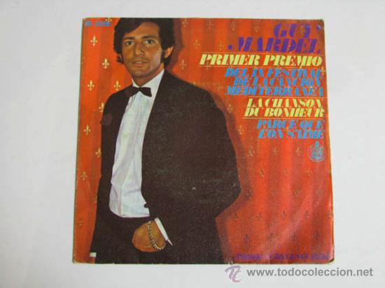 Discos de vinilo: Single GUY MARDEL, La chanson du bonheur. - Foto 1