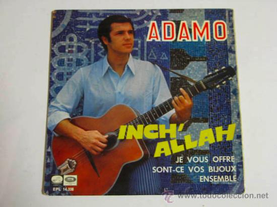 Discos de vinilo: Single ADAMO, Inch allah. - Foto 1