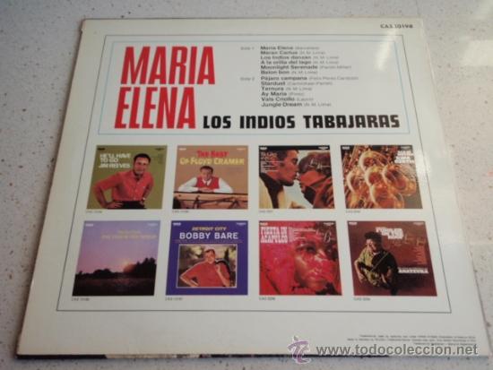 Discos de vinilo: LOS INDIOS TABAJARAS ( MARIA ELENA ) GERMANY LP33 RCA - Foto 2