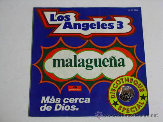 Discos de vinilo: Single MALAGUE&Ntilde;A, Lon angeles 3 - Foto 1