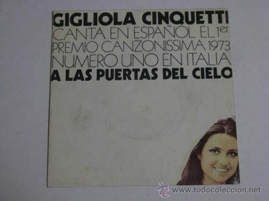 Discos de vinilo: Single GIGLIOLA CINQUETTI, A las puertas del cielo. - Foto 1