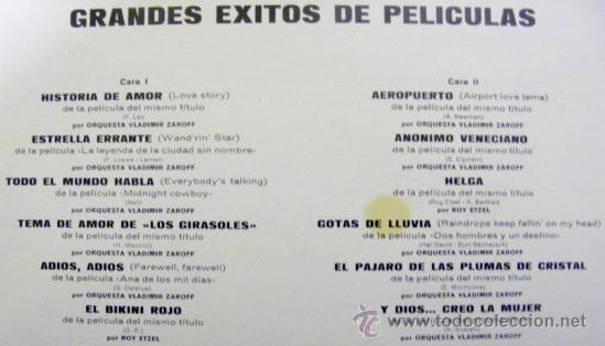 Discos de vinilo: GRANDES EXITOS DE PELICULAS  1971 - Foto 3