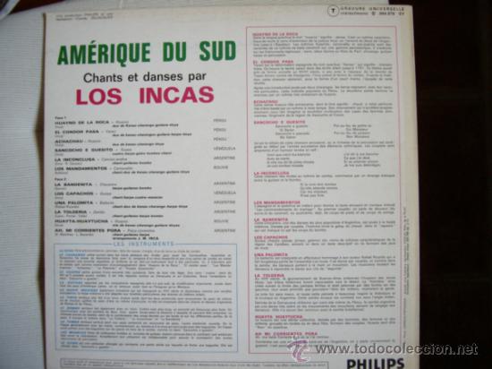 Discos de vinilo: amerique du Sud - Los Incas Lp Ed francesa - Foto 2