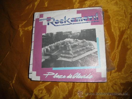 Disques de vinyle: ROCKMOVIL.  PLAZA DE OLAVIDE / TU PELO ES AZUL.   1989. TRAE  CARTA  PROMOCIONAL