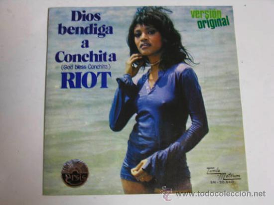 Discos de vinilo: Single RIOT, Dios Bendiga a Conghita. - Foto 1