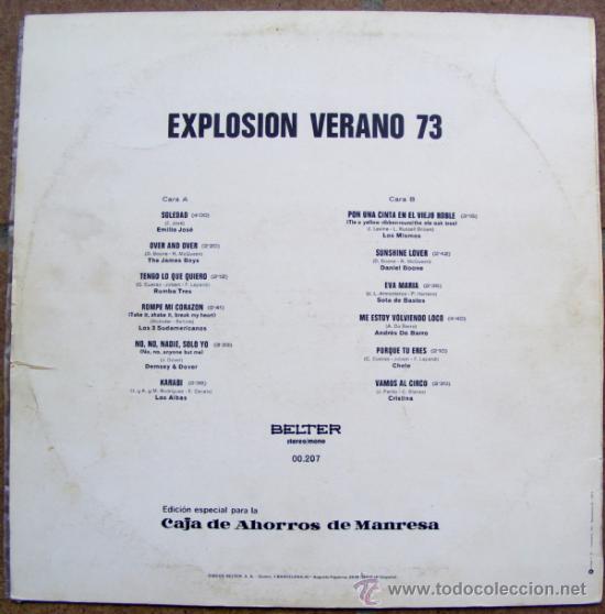 Discos de vinilo: EXPLOSI&Oacute;N - VERANO 73 - Foto 2