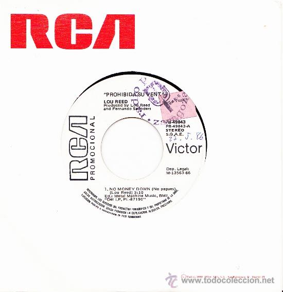 Discos de vinilo: LOU REED-DON&acute;T HURT A WOMAN +  NO MONEY DOWN SINGLE SIN PORTADA 1986 PROMOCIONAL SPAIN