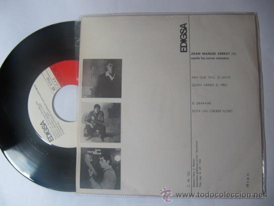 Discos de vinilo: Single de Joan Manuel Serrat, a&ntilde;o 1966, - Foto 2