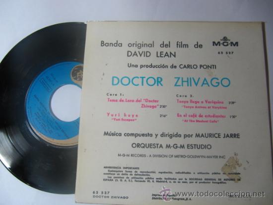 Discos de vinilo: Single del tema lara, de Doctor Zhivago, - Foto 2