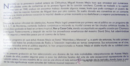 Discos de vinilo: LOMEJOR DE AVECES MEJIA - Foto 3