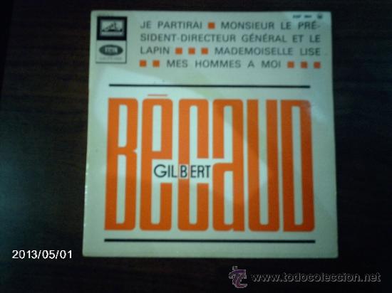 Disques de vinyle: gilbert  becaud  -  je partirai  + 3