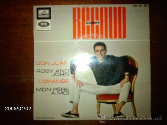 Disques de vinyle: gilbert  becaud  -  L&acute; orange  + 3