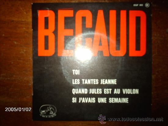 Disques de vinyle: gilbert  becaud  -  toi  + 3