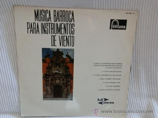 Discos de vinilo: Musica Barroca para instrumentos de viento