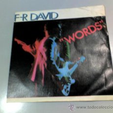 Discos de vinilo: F-R DAVID - WORDS - WHEN THE SUN GOES DOWN - 1982 - CARRERE