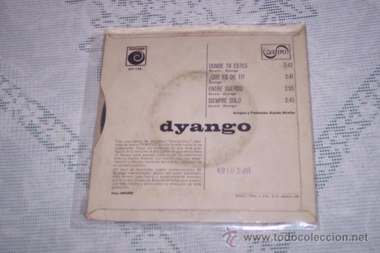 Discos de vinilo: DYANGO 7&acute;EP DONDE TU ESTES + 3 TEMAS (1967) - Foto 2