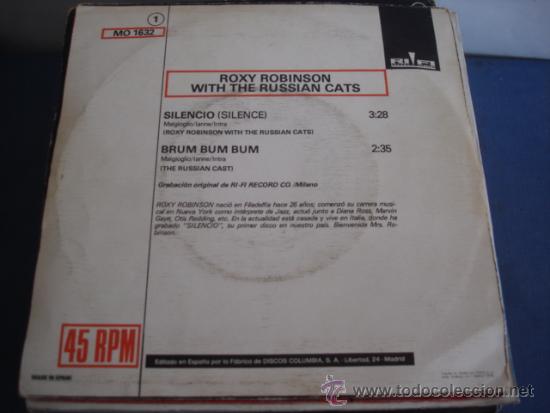 Discos de vinilo: ROXY ROBINSON WITH THE RUSSIAN CATS   SILENCIO - Foto 2