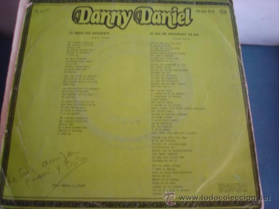 Discos de vinilo: DANNY DANIEL   SE QUE ME ENGA&Ntilde;ASTE UN DIA - Foto 2