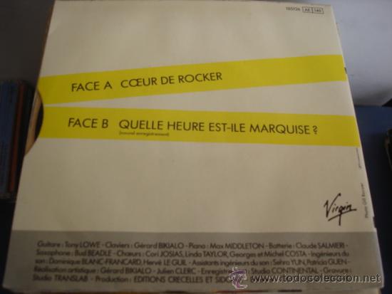 Discos de vinilo: JULIEN CLERC   COEUR DE ROCKER - Foto 2