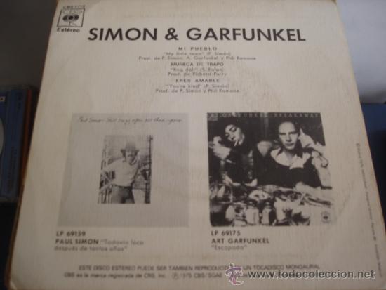 Discos de vinilo: SIMON & GARFUNKEL   MI PUEBLO - Foto 2