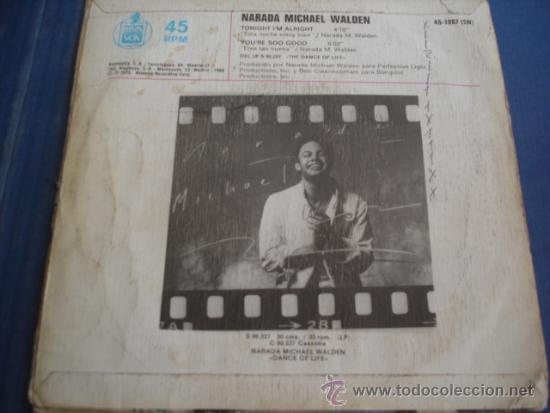 Discos de vinilo: NARADA MICHAEL WALDEN   TONIGHT I&acute;M ALLRIGHT - Foto 2
