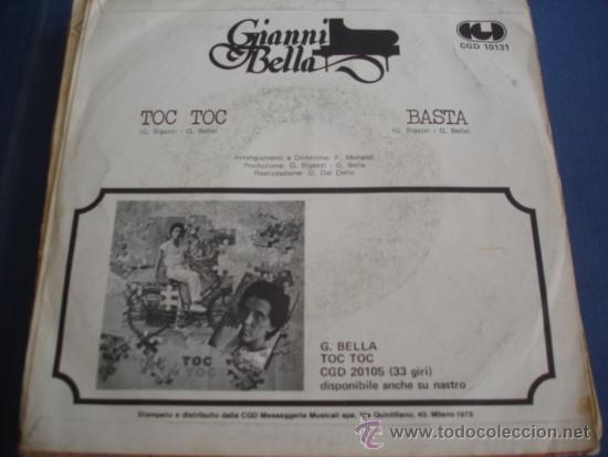 Discos de vinilo: GIANNI BELLA   TOC TOC - Foto 2