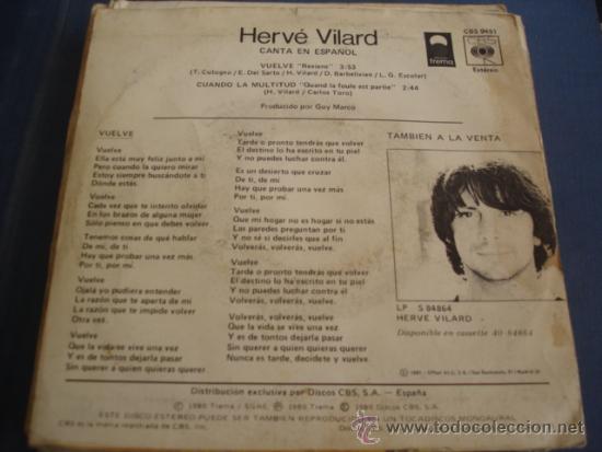 Discos de vinilo: HERVE VILARD    VUELVE - Foto 2