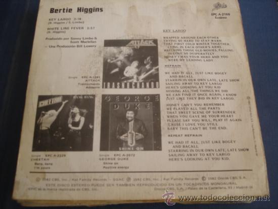 Discos de vinilo: BERTIE HIGGINS   KEY LARGO - Foto 2