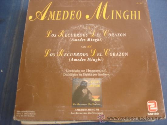 Discos de vinilo: AMEDEO MINGHI   LOS RECUERDOS DEL CORAZON - Foto 2