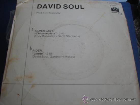 Discos de vinilo: DAVID SOUL   CHICA DE PLATA (SILVER LADY) - Foto 2