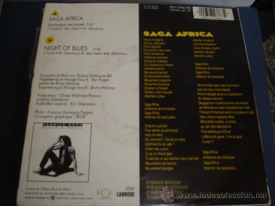 Discos de vinilo: YANNICK NOAH   SAGA AFRICA - Foto 2