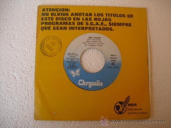 Discos de vinilo: KING TRIGGER - RIVER -PUSH OR SLIDE  -CHRYSALIS .  SINGLE  de 1982 - Foto 1