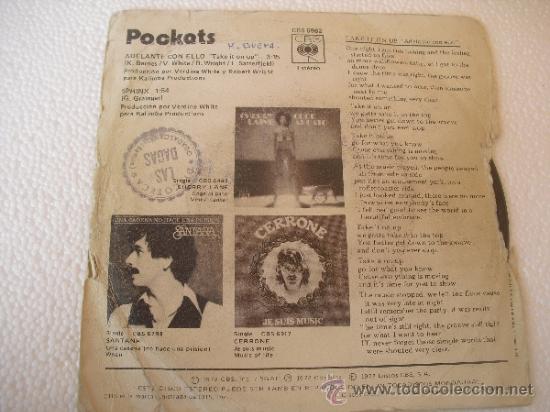 Discos de vinilo: Pockets - Take it on up - Sphinx Single 45 rpm de 1978 - Foto 2