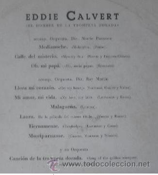 Discos de vinilo: EDDIE CALVERT  DISCO DE 25 CM 10 pulgadas - Foto 2
