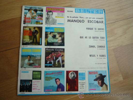 Discos de vinilo: SINGLE MANOLO ESCOBAR,1967. - Foto 2